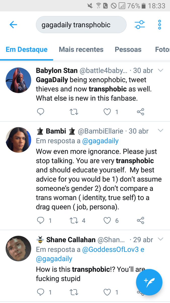 I forgot this one, recently they were transphobic in a tweet and didn't accept what the fans were saying about their post here. They deleted the tweets after the massive dragging, but you can see the fans reply in the search: