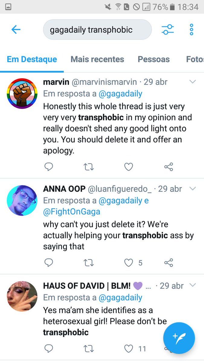 I forgot this one, recently they were transphobic in a tweet and didn't accept what the fans were saying about their post here. They deleted the tweets after the massive dragging, but you can see the fans reply in the search: