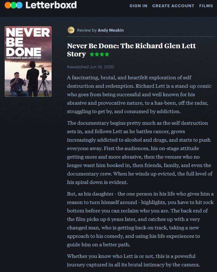 Never Be Done: The Richard Glen Lett Story tweet media