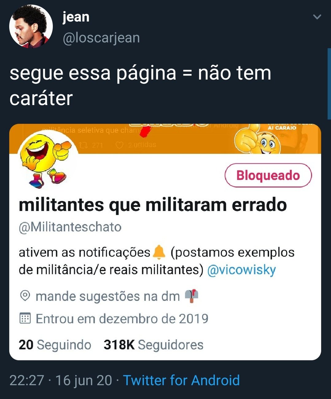 militantes que militaram errado on X:  / X