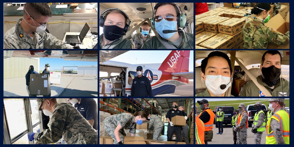 "In our largest campaign since WW II, you have contributed over 19,000 volunteer days. You have delivered some 4.2 million meals 🍎, 1.5 million masks 😷, 556 thousand pounds of bulk food, and done so much, much more on 2,224 ground sorties and 585 air sorties." - <a href="/CAPNationalCC/">Maj Gen Edward D. Phelka</a>