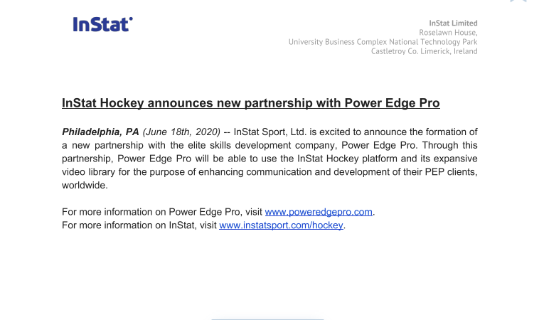 Hey #HockeyTwitter, we've made more friends!

<a href="/InStat_Sport/">InStat Sport</a> &amp; <a href="/InStatHockey/">InStat Hockey</a> are proud to announce the formation of a new partnership with the elite skills development company, Power Edge Pro (<a href="/PEPHockey/">Power Edge Pro</a>)!!! 

Visit our new partners on the web at poweredgepro.com