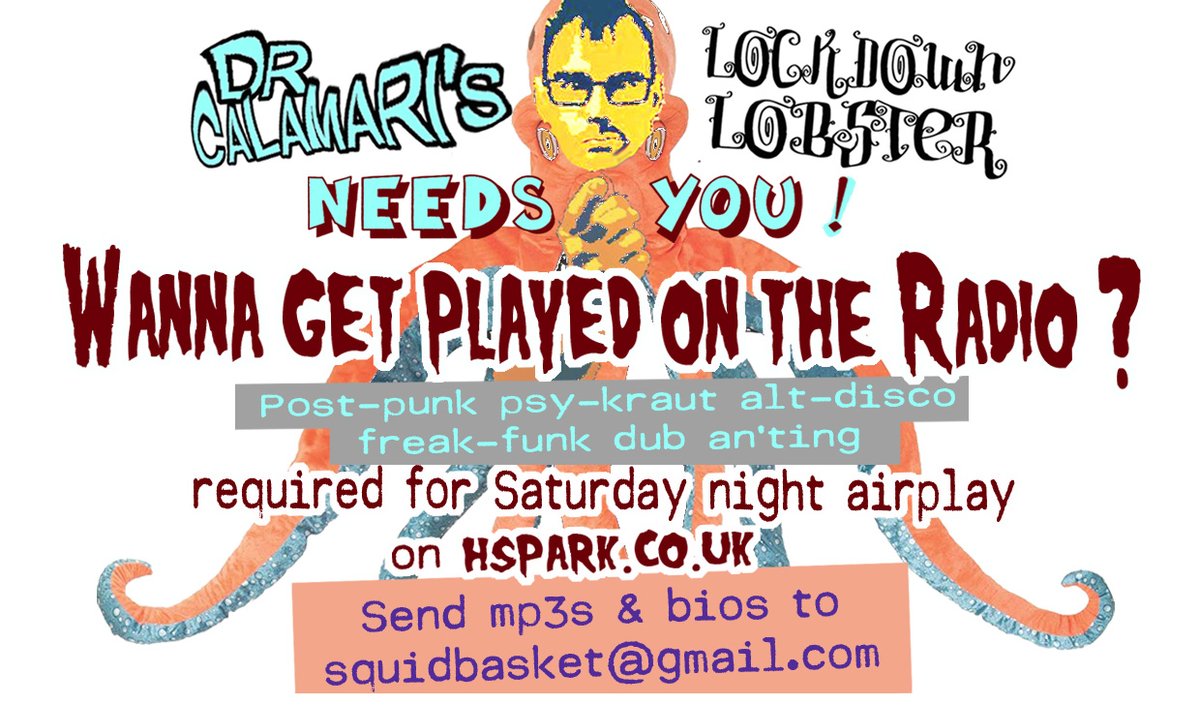 Top notch alternative tuneage required for somewhat wayward internet radio show ! Check the pic for more info. Share ! RT ! Contribute !