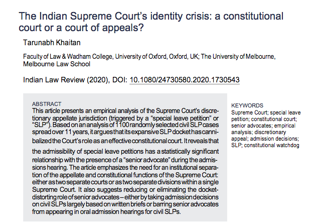 special leave to appeal by the supreme court