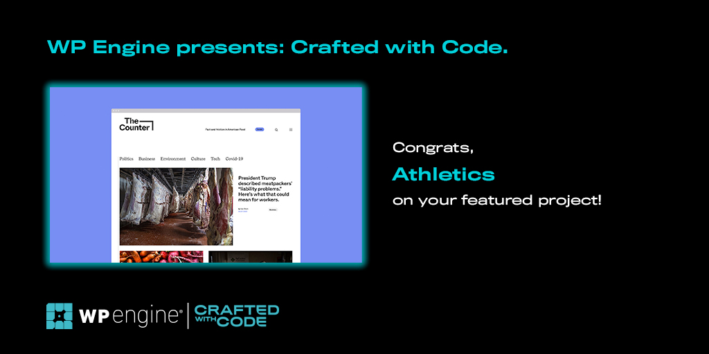 wpengine's tweet image. @athleticsnyc Congrats on your featured project! #CraftedWithCode