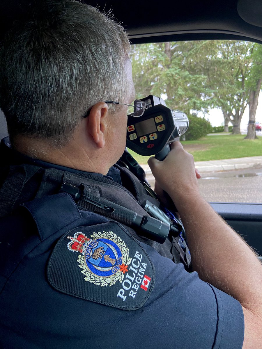 reginapolice's tweet image. Another one. Clocked in at 54 km/h. 

Please remember that 30 km/h speed limits are still in place in all school and playground zones! 🚸 #ProjectSPEED