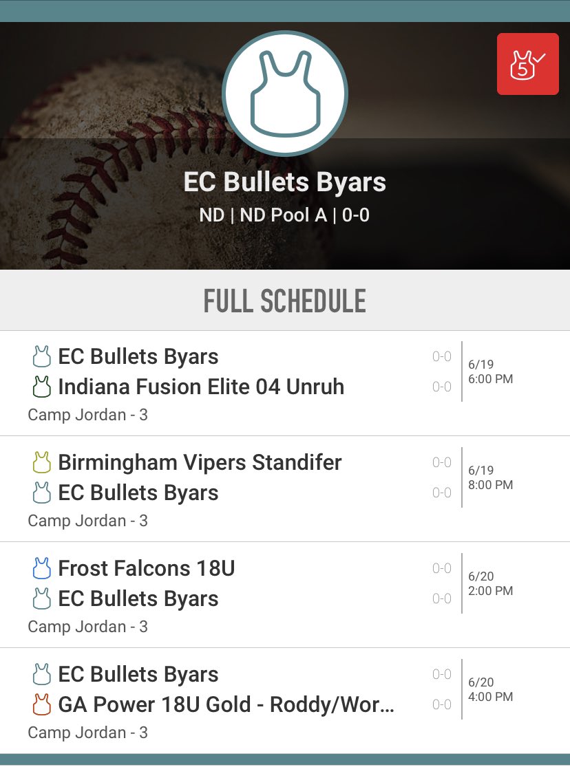 Here’s our schedule for this weekend at the Eastern Elite Summer Showcase in Chattanooga. All games streaming on <a href="/AthletesGoLive/">AthletesGoLive</a>