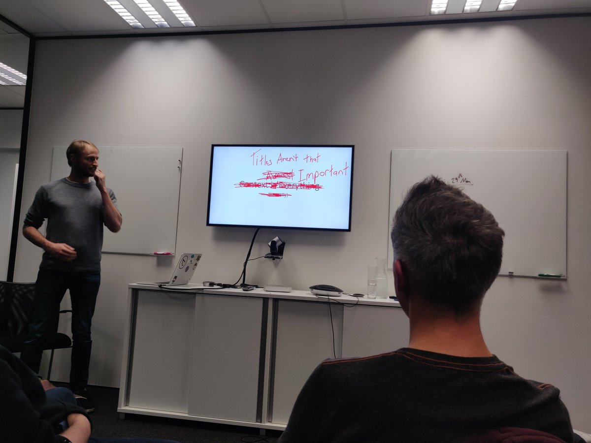 chchruby's tweet image. Thanks to Steve for an excellent talk on context. Wonderful to be back in person with such excellent ruby folk. Thanks to @trineoltd for hosting our meetups - looking forward to lots more.