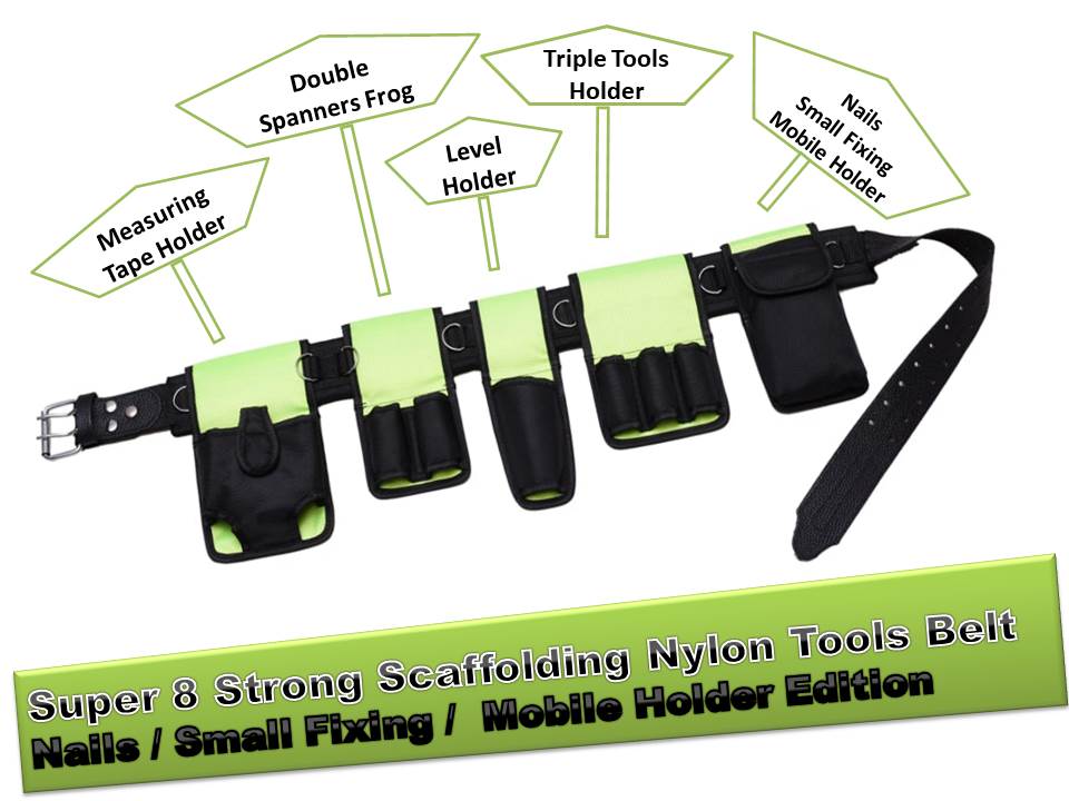 Triple Frog Double Triple Frog Versatile Pocket Tape Level Holder Scaffolding Naylon Blue Tools Belt Pockets Pouch Tool Set