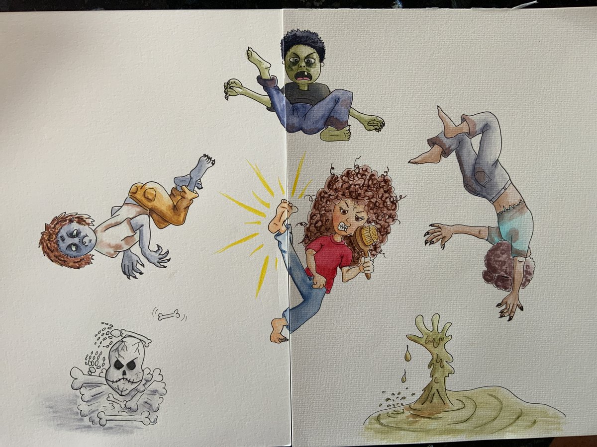 AnneUnderhill8's tweet photo. Problems with unwanted monsters? Zombies, vampires, boogie men, giant spiders...No problem for this crazy haired, brave heroine! But will she overcome her greatest fear? the evil, dreaded HAIRBRUSH.... oh the horror! #pbpitch https://t.co/gvp7rT331P