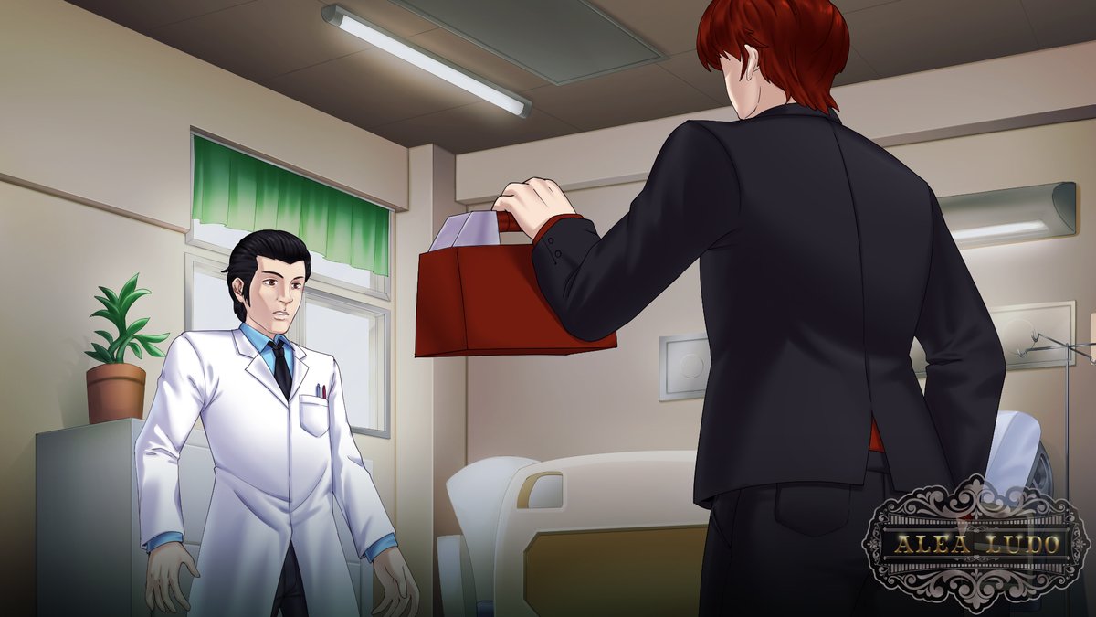 DblDwnGames's tweet photo. Here's the very first CG scene of the project! The mysterious Trent makes Dr. Wyatt Ackerman an offer he'd be heartless to refuse! 😏

Artist: https://t.co/cq38w4moSy

#AleaLudo #vnlink #visualnovel #indiegame #gamedev https://t.co/ezrwcNHQVo