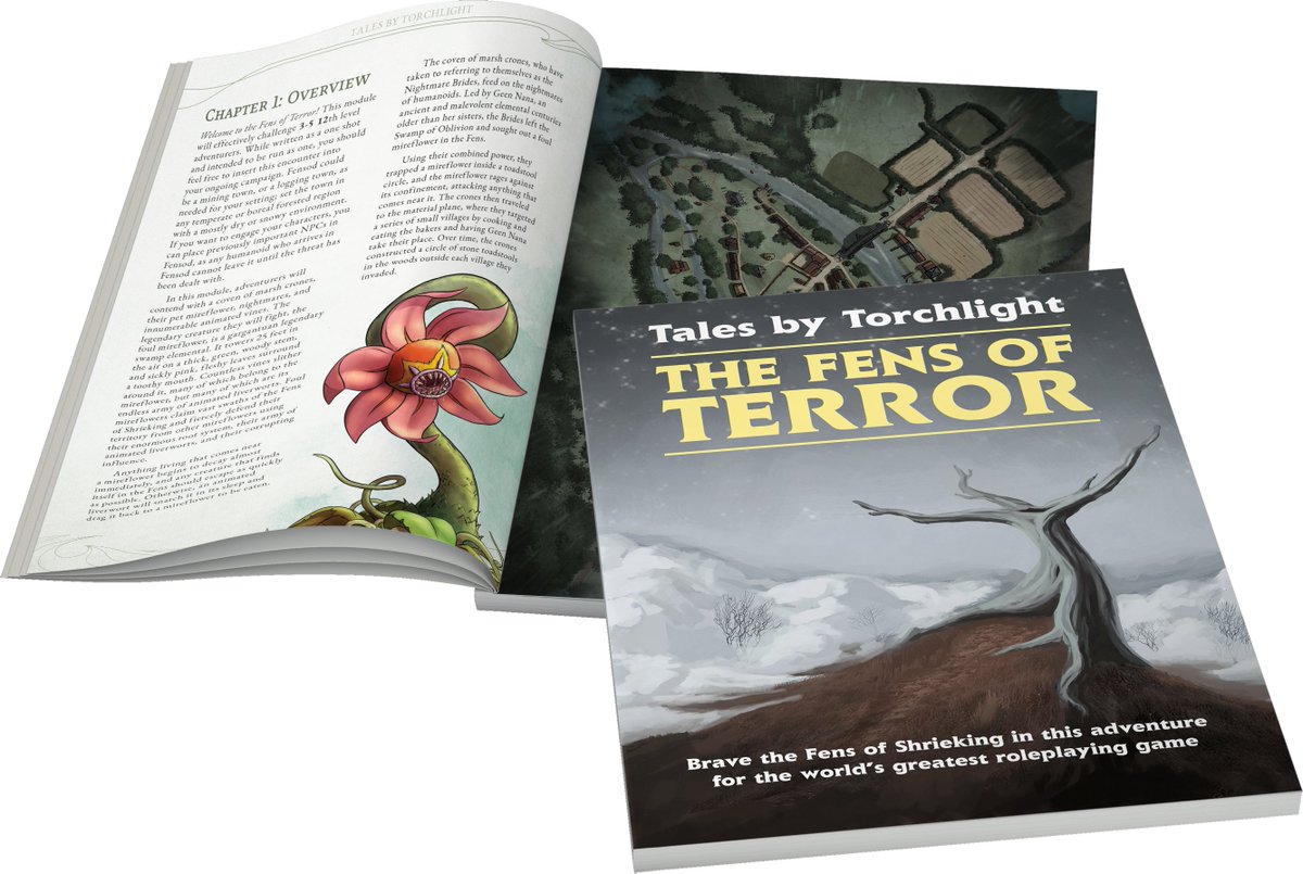 PaperMageCrafts's tweet image. Here's The Fens of Terror! module for 3-5 12th level characters. Includes story, art, maps, music, minis and items: patreon.com/posts/38371375

It's been an honor to work with @DnDTrinkets, @AdventureMusic2, @FrogOFear and @fantasyatlas. We're Tales by Torchlight 🔥!

#dnd #ttrpg