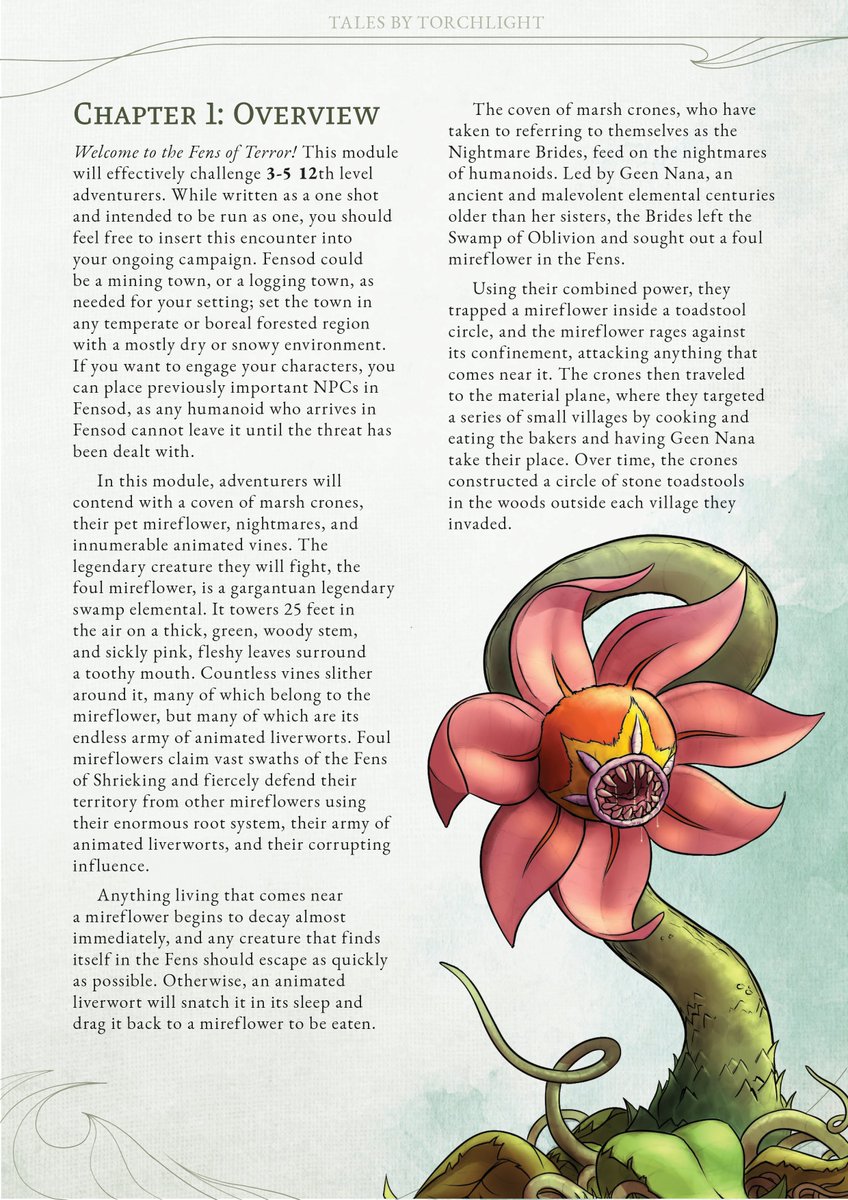 PaperMageCrafts's tweet image. Here's The Fens of Terror! module for 3-5 12th level characters. Includes story, art, maps, music, minis and items: patreon.com/posts/38371375

It's been an honor to work with @DnDTrinkets, @AdventureMusic2, @FrogOFear and @fantasyatlas. We're Tales by Torchlight 🔥!

#dnd #ttrpg