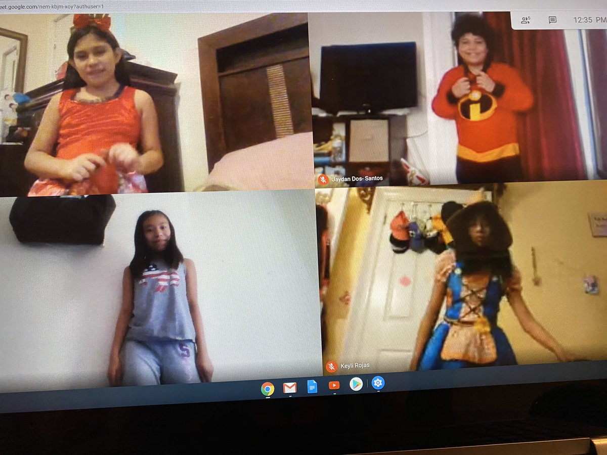 HLB_Fabulous4th's tweet photo. 4th Grade Google Meet “Halloween in June” Party! @MMaccaquano @WestNYSchools #remotelearning #googlemeets #4thgraderocks #halloweeninjune https://t.co/JnuhvU3c7Q