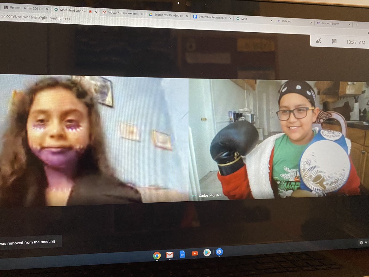 HLB_Fabulous4th's tweet photo. 4th Grade Google Meet “Halloween in June” Party! @MMaccaquano @WestNYSchools #remotelearning #googlemeets #4thgraderocks #halloweeninjune https://t.co/JnuhvU3c7Q