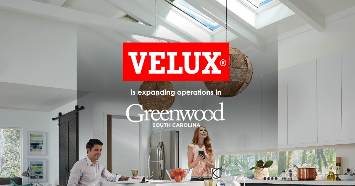 VELUX is a world leader in skylights and roof windows. It is one of the strongest brands in the global #buildingmaterials sector, and they just announced investing $26 million into expansion here in #Greenwood. Congratulations on your continued success! bit.ly/2NcX55W