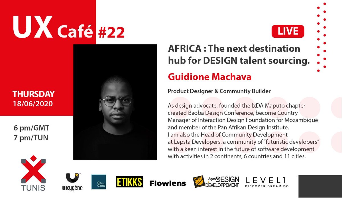 IxdaTunis's tweet photo. #ixdatunis Live right now with Guidione Machava https://t.co/gASju3C5Wq https://t.co/Tey7dCxkMv