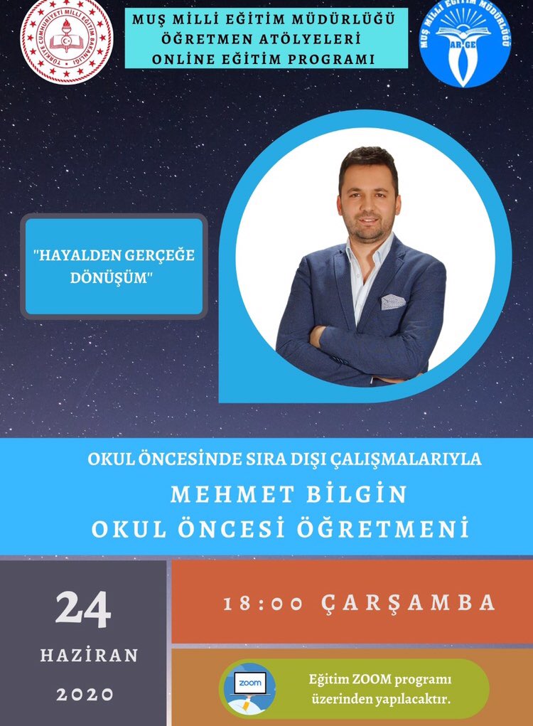Sıradaki durağımız Muş...
Muş Milli Eğitim Müdürlüğü’nün organizasyonu ile 24 Haziran Çarşamba Günü Saat 18:00’de çok değerli öğretmenlerimiz ve eğitimciler ile buluşuyoruz. Herkesi bekleriz.👍💫 <a href="/MusMilliEgitim1/">Muş İl Millî Eğitim Müdürlüğü</a> @BilimMus