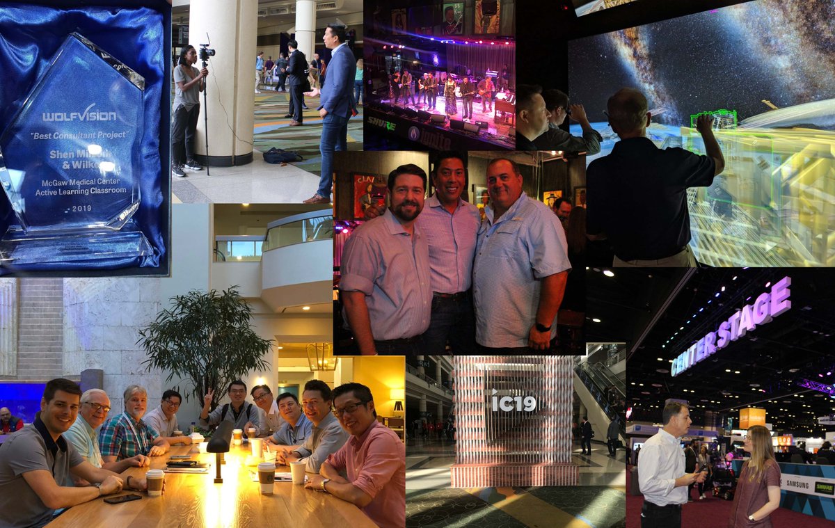 ShenMilsomWilke's tweet image. With #InfoComm2020 being this week, we wanted to look back on all of the collaborating, learning, and fun we did last year! #TBT to #IC2019 when we were able to meet in person in Orlando. Missing our #AVTweeps this year!