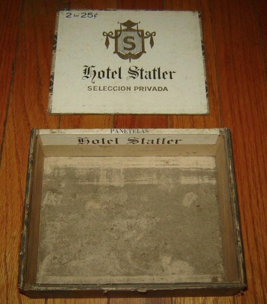danklaes's tweet photo. Check out this photo of an amazing Statler Hotel wood cigar box! #StatlerHotel #Buffalo #History #Cigar #Smoking https://t.co/1xLaYgcek0