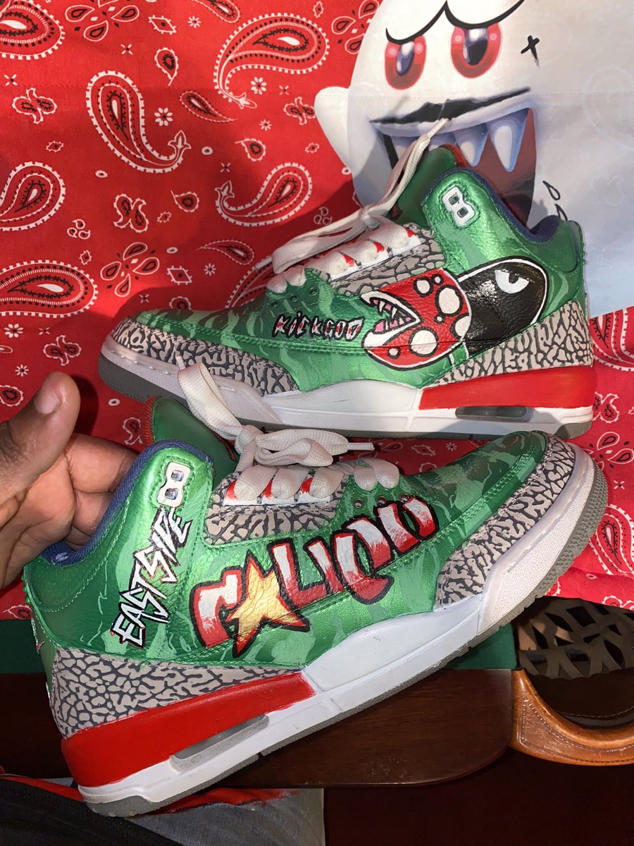 SuperMario 3s #customjordans #angelusdirect #posca