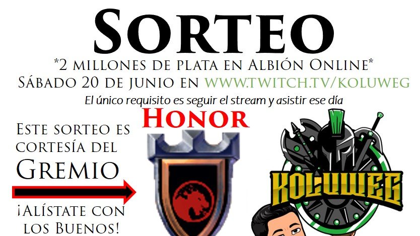 koluweg's tweet image. Por aquí os dejo un sorteito para este finde que haremos en mi stream para todos los jugadores de Albion Online pásate y participa que es de gratis! @WatchMixerES @WatchMixerLATAM #AlbionOnline #albion #twitchstreamer #twitchtv #TwitchHispano #SORTEO #Giveaway