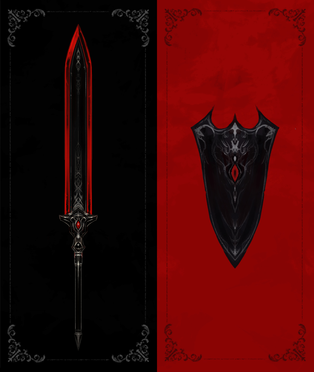 Lama 剣と盾 イラスト ファンタジー 武器デザイン T Co R542oyxlwi Twitter