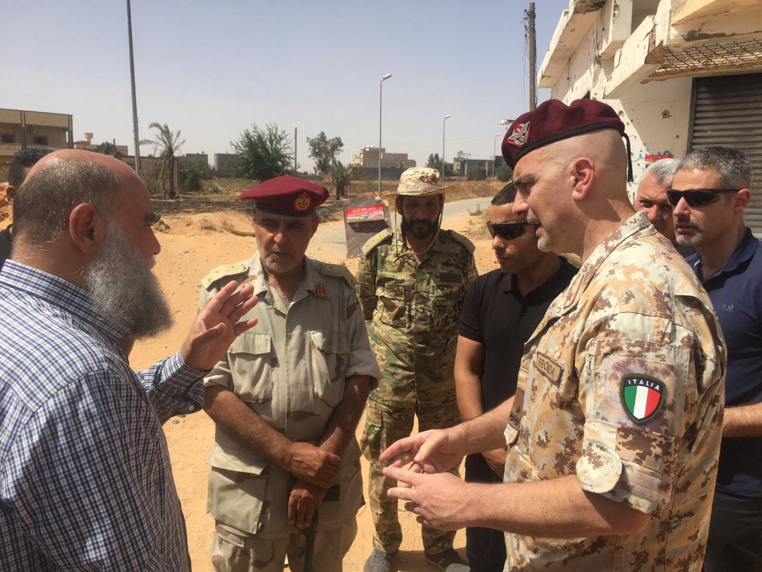 Oded121351's tweet photo. #Libya- photos via @ItalyinLibya of forces from #Italy supporting #GNA forces in demining efforts in #Tripoli as part of #MIASIT https://t.co/AcBmKLOVRv