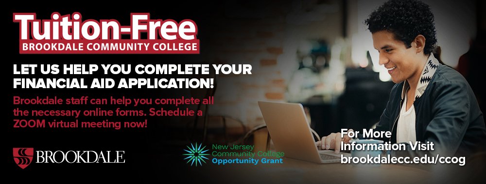JSCCNJ's tweet photo. Contact Brookdale Community College for help with financial aid forms! 
https://t.co/asqdacljKu
#RideOurWave 🌊 https://t.co/dlxq1z9Z9g