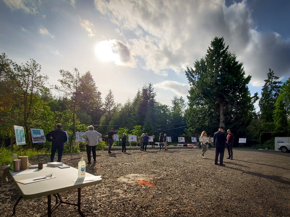 Great turnout &amp; physical distancing last night for our 2nd (of 3) Anmore Community Hub Open Houses.  The next one will be held virtually on June 24th @ 18:30.  Register at village.hall@anmore.com.  Hopefully the weather will be just as cooperative for the virtual session!