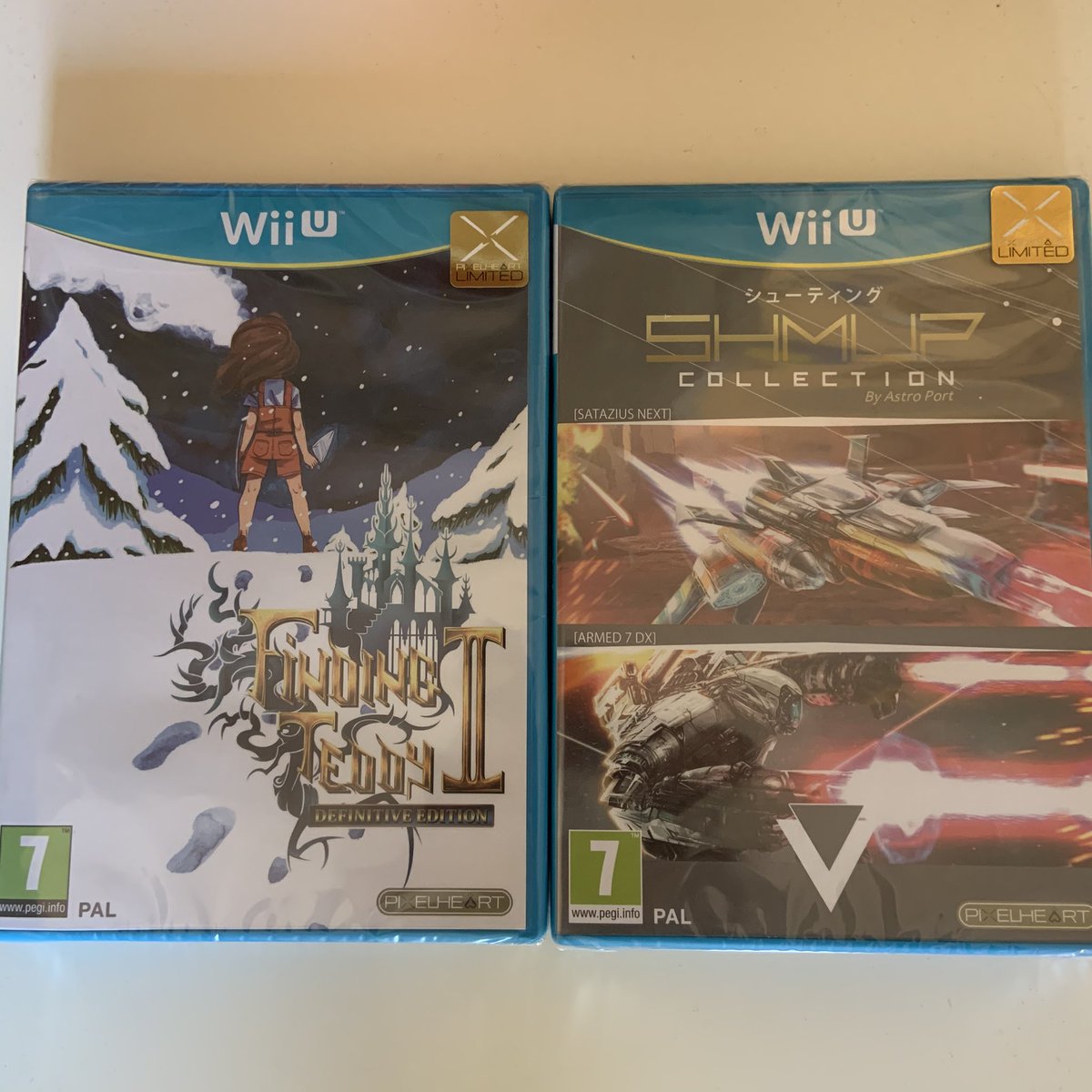Jonas_monDe's tweet photo. Hätte nicht gedacht das ich das nochmal sage aber ja das sind wohl die letzten beiden #Wiiu Spiele die rausgekommen sind @PixelHeart_eu #nintendo #findingteddy #shmup #shmupcollection #findingteddy2 https://t.co/7joj8qrNoY