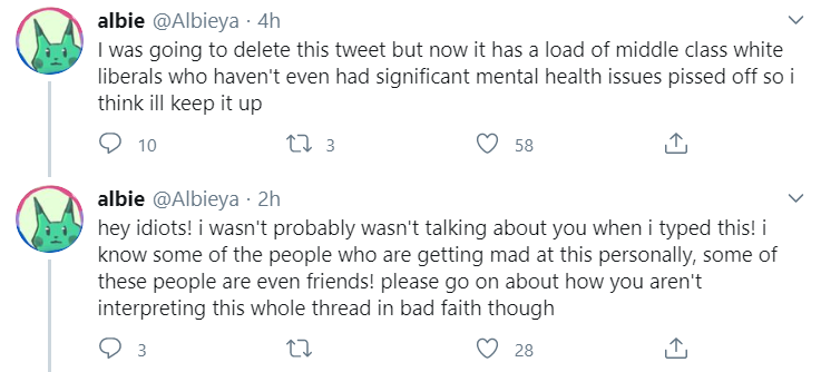 You might be wondering "Lapis, why waste all this time and energy on a Twitter thread. It's not that bad." This is why. This person knows what they're saying is half baked, but instead of restarting, they blame everyone but themselves and give up.