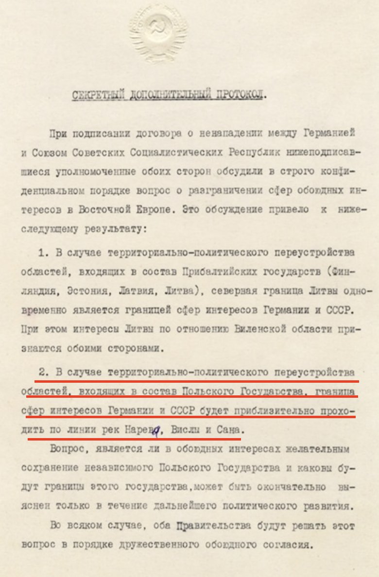 Just for Putin's benefit, here's a copy of the Secret Protocol, which stipulates the division of Poland. I mean, for god's sake.