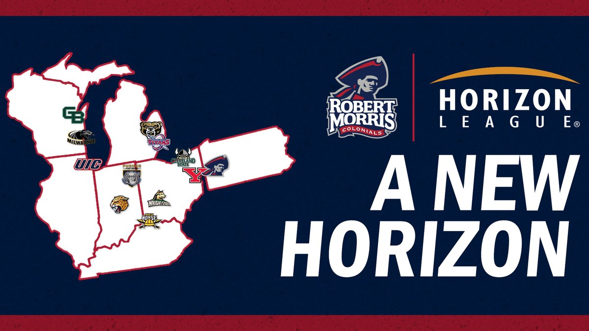 RMUAthletics's tweet photo. New homes. New horizons. 🗺️

#ColonialPride 🔵⚪🔴 #ANewHorizon https://t.co/MqxYjEOHdc