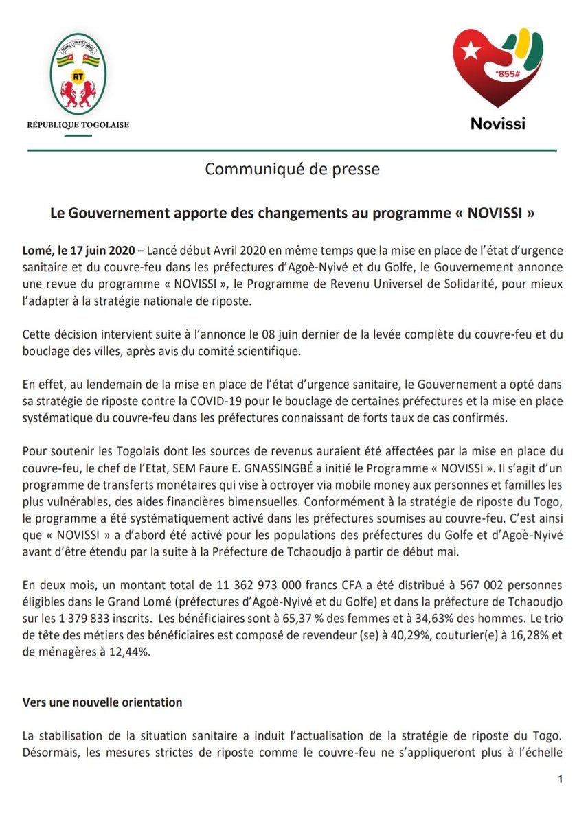 Novissi Togo tweet media