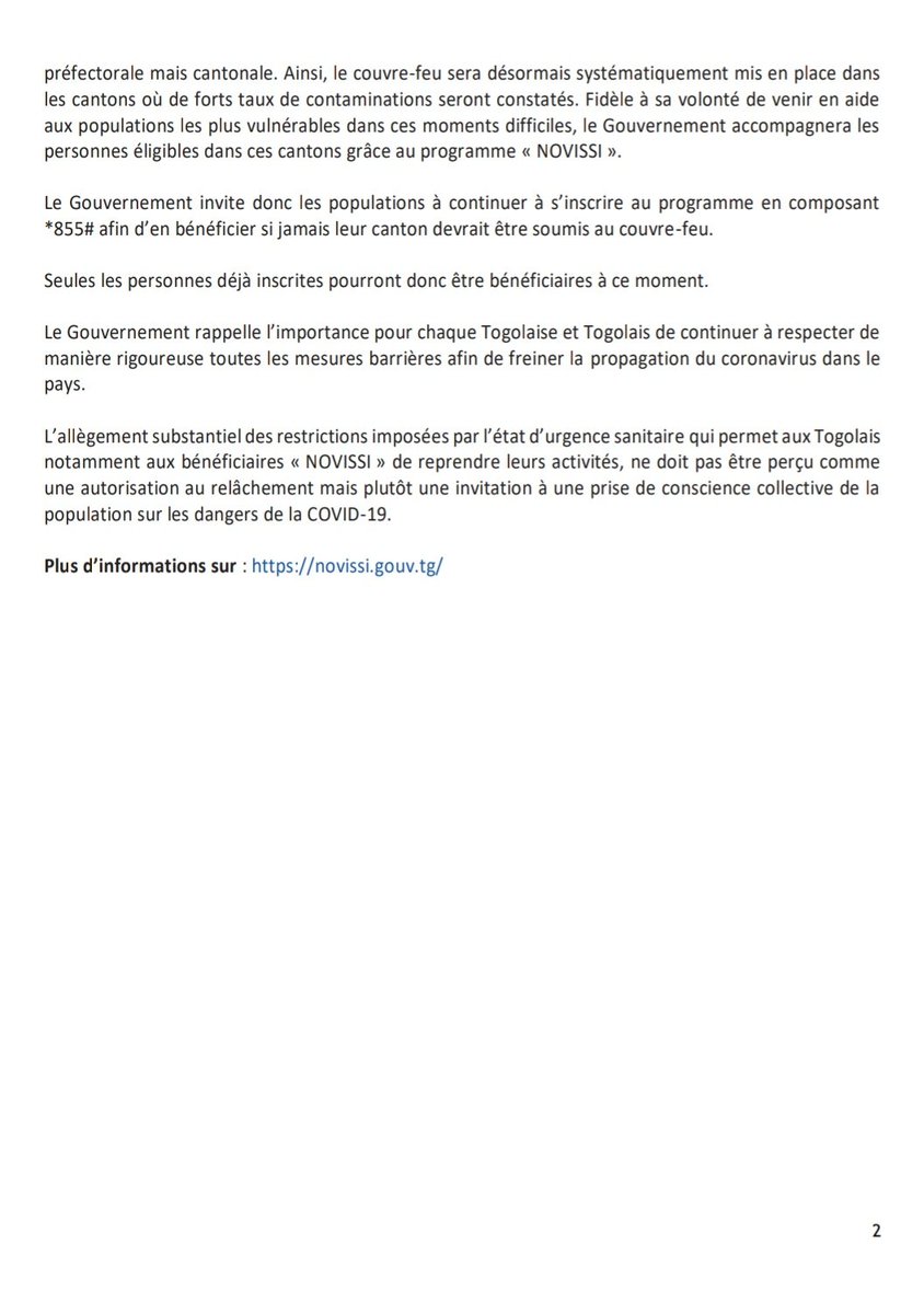 Novissi Togo tweet media