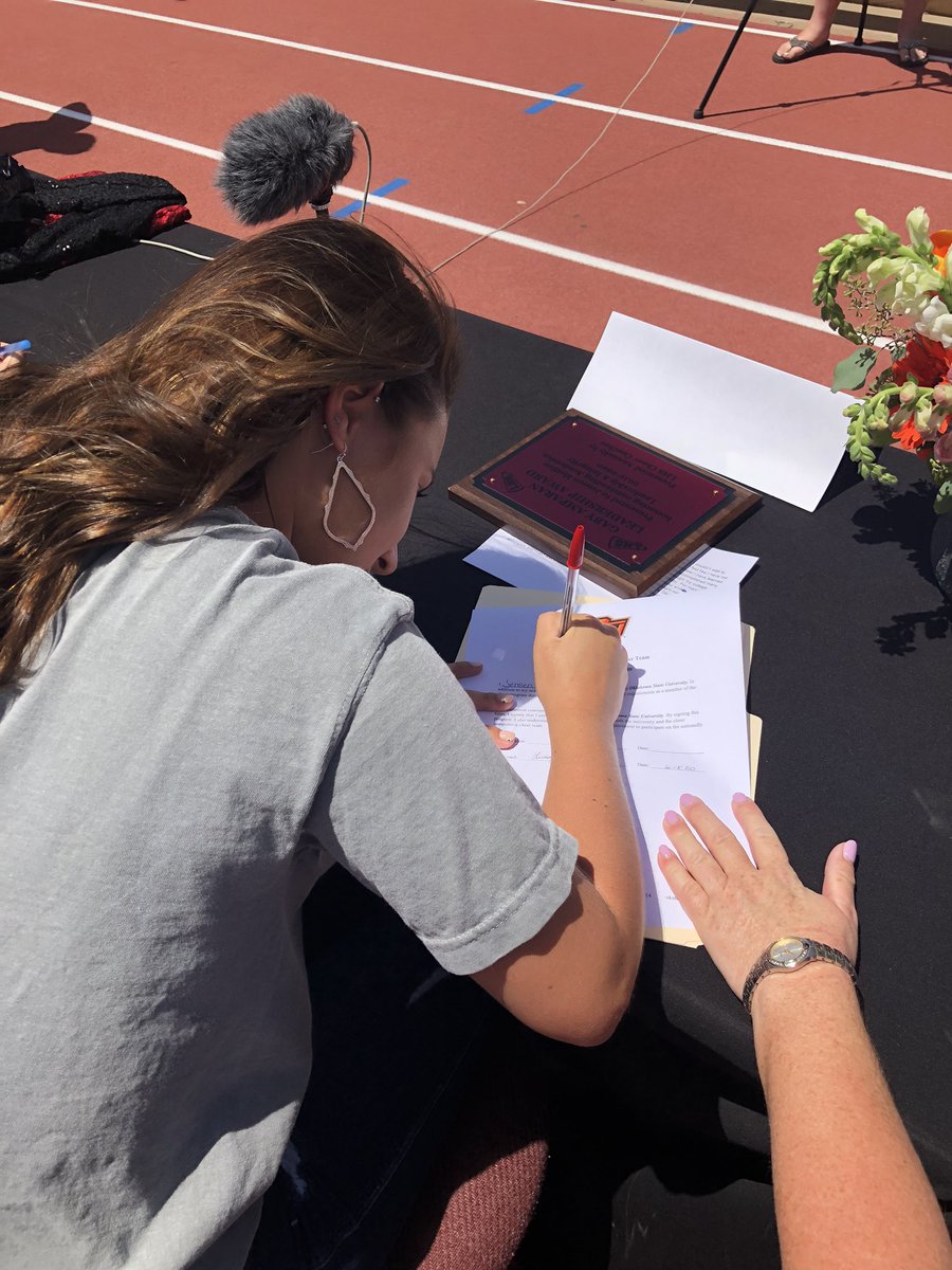 Redskin_Cheer's tweet photo. Well...we did it! 

This is where we have to let you fly @JensenMettlen but always remember how much we 🧡 you, and as we said earlier, “never forget on your toughest days, how hard you worked to get here. Cherish these next four years at OSU. They will go by fast!” 🏆🥇 https://t.co/LJT8XebvaM
