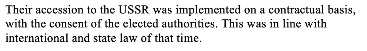 Then there's this great line about the Baltics being annexed by the USSR "with the consent of the elected authorities." You just want to cry at this point.