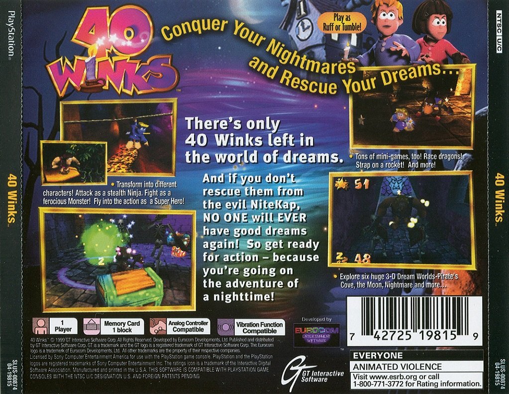 40 winks - I just loved adventure games like this