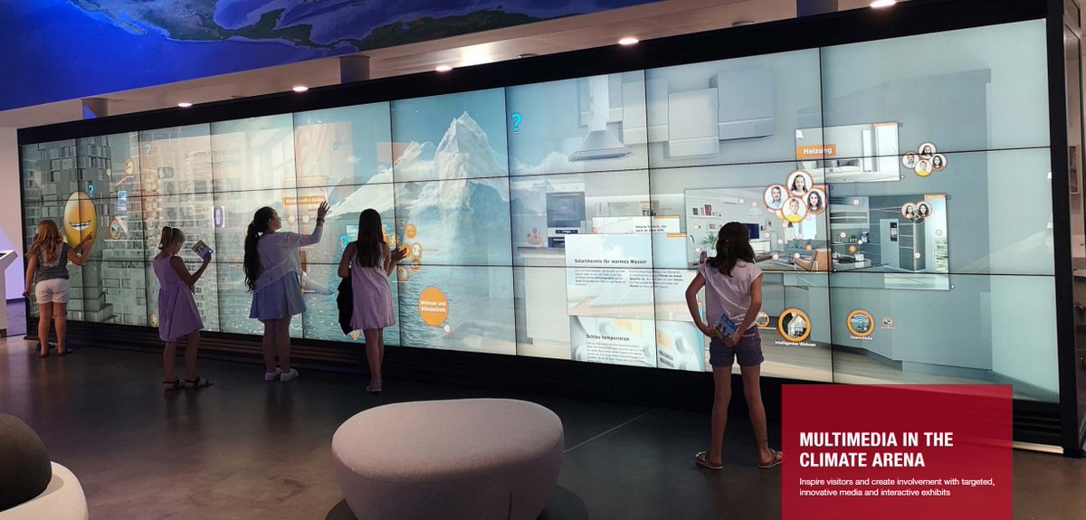 MultiTaction's partner, FLAD&amp;FLAD, designed &amp; implemented a large number of applications for The KLIMA ARENA in Germany. We were thrilled to be a part of this innovative &amp; creative installation.  The KLIMA ARENA is an interactive experience center focused on climate change.