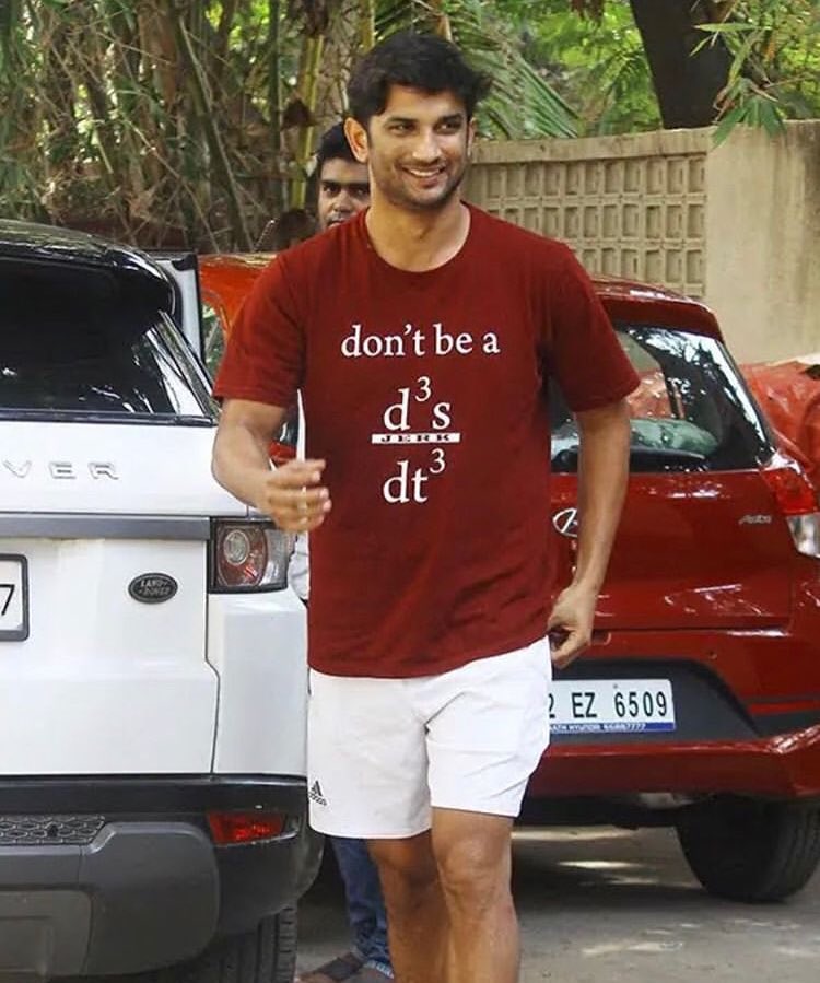 Calculus:  

ds/dt means velocity,s=displacement and t=time 
d^2s/d^2t implies acceleration and 
d^3s/d^3t signifies the term jerk.
The t shirt says “do not be a jerk”