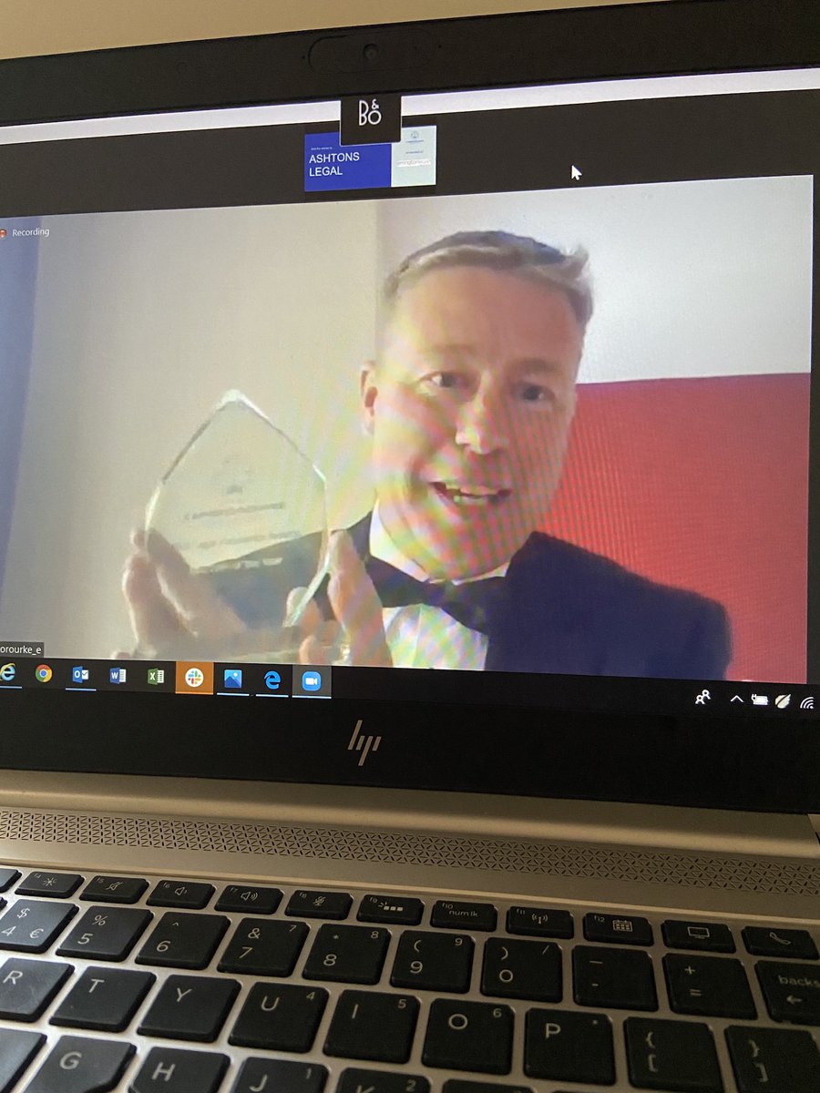 Wow, we’ve only gone and won Law Firm of the Year. <a href="/cambslaw/">Cambridgeshire Law Society</a> #Awards <a href="/EORou/">Edward O'Rourke</a> collecting the award. #winners