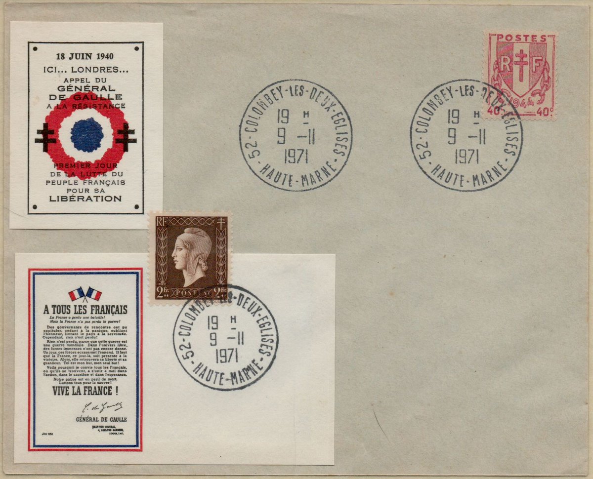 djclone92's tweet image. 18 juin 1940 #Cejourlà à Londres le Général de Gaulle lance à la BBC son premier appel à la #résistance 🔗 bit.ly/2YdiNx5 🔗 #18Juin1940 #18Juin #DeGaulle #histoire #france #philatélie #timbre #philately #stamps