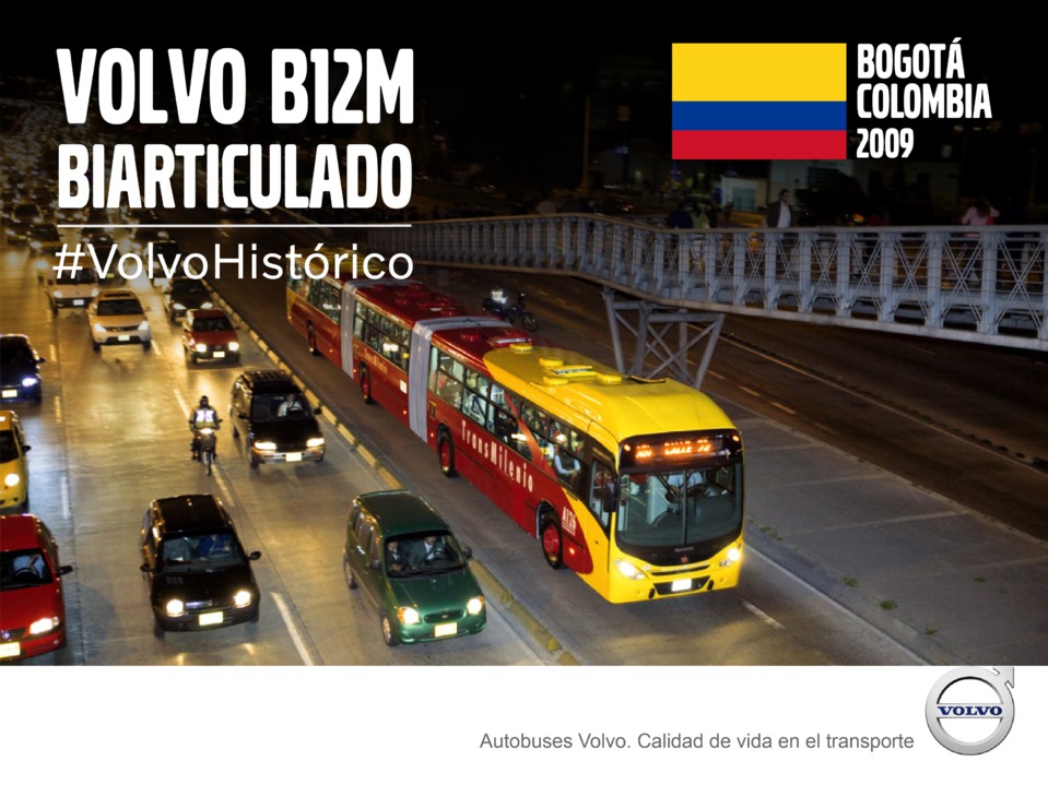 VolvoBusesCol's tweet photo. Hoy otro jueves de #TBT para recordar el innovador Volvo B12M Biarticulado, el cual comenzó a operar en el Sistema de Transporte TransMilenio de la ciudad de Bogotá, Colombia desde el año 2009
Volvo Buses, Conduciendo Calidad de Vida.
.
#VolvoBusCol #TBT #TBTVolvo #OrgulloVolvo https://t.co/fqZ1UhgEl2