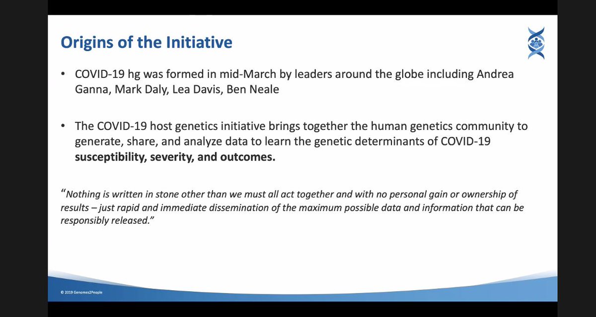 Genomes2People's tweet photo. Zoom is still keeping us connected for lab meetings! We're excited to welcome new students &amp; guests. We also heard an excellent scientific presentation by #geneticcounselor Emma Perez, MGC on @MassgenBrigham #biobank's involvement in COVID related research with @covid19_hgi! https://t.co/OYI3TkC1UT