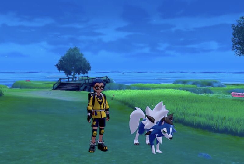 Pokemon follow you again, don’t worry about me, I’ll just be roaming the Isle with my best boi! #IsleOfArmor #shinypokemon