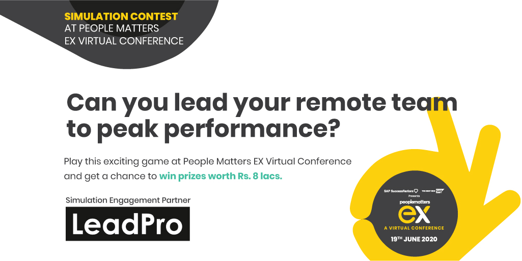 Can you lead your remote team to peak performance? Play our SIMULATION Contest Powered by our Simulation Engagement Partner <a href="/leadprosim/">LeadPro Simulation</a> and win lots of prizes at People Matter EX Virtual Conference. #PMEXConf