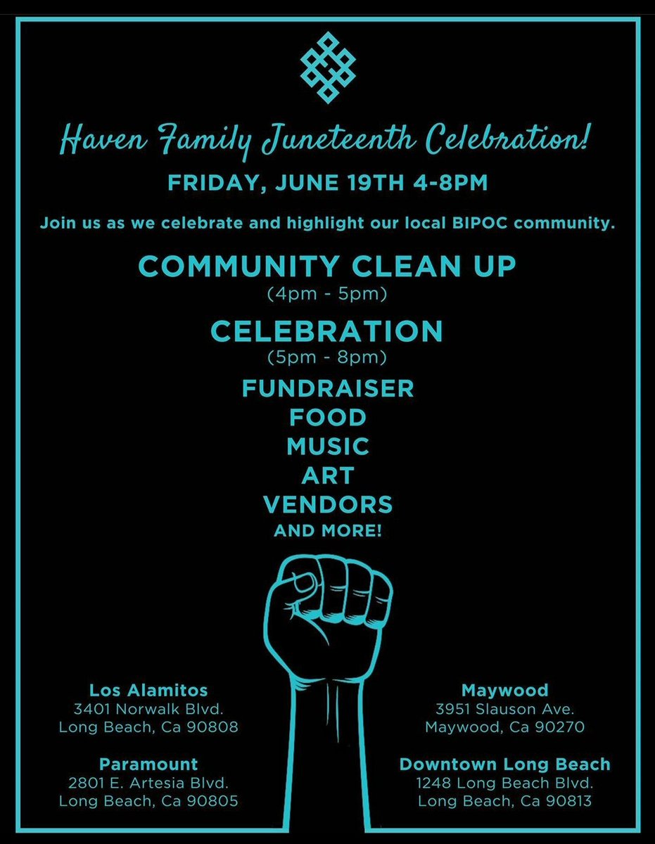 MyHavenStores's tweet photo. Haven Juneteenth Celebration 💙 Join us Friday, June 19th from 4-8PM as we celebrate and honor our Black community #Juneteenth #FindYourHaven https://t.co/m8WhMXDA6P