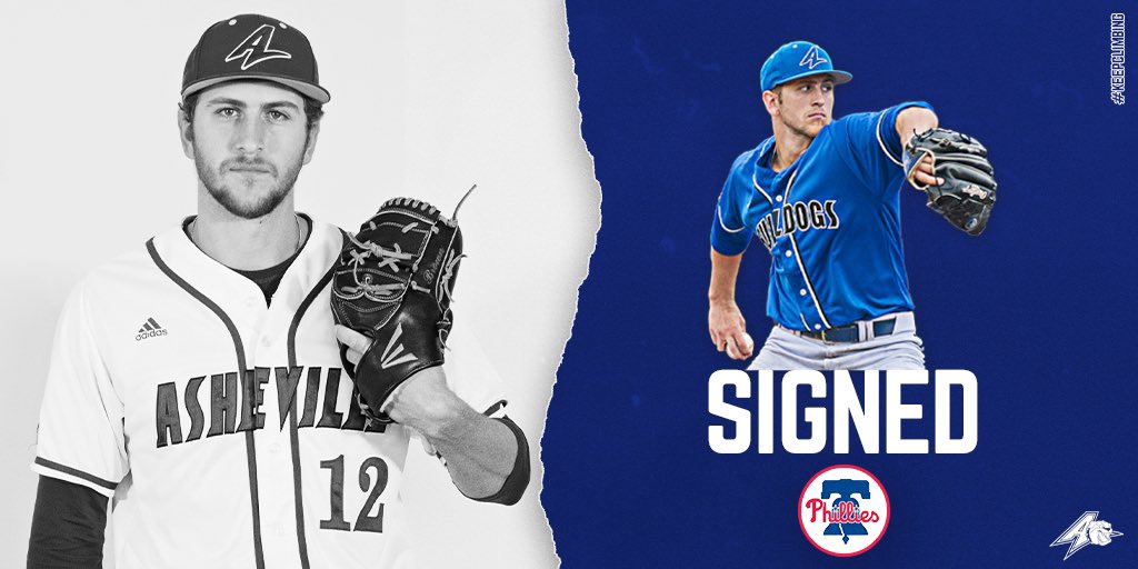 UNCAvlBaseball's tweet photo. ✍️ SIGNED! ✍️

@B_brown_12 is going to the @Phillies! 

#KeepClimbing #RingTheBell https://t.co/lHevu2KbMK