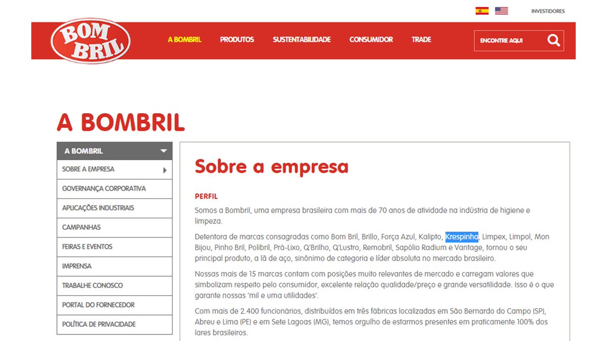 DosePubli's tweet photo. @seupimentatv @seupimentatv  no "sobre a empresa" a Krespinha figura como um de seus produtos considerados "consagrados pela marca. Isto é, podemos entender que, o produto faz parte do que se compreende como parte cultura organizacional da empresa. https://t.co/gN05NuOHaC